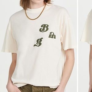 Anine Bing Ashton Tee in Washed Buttercream